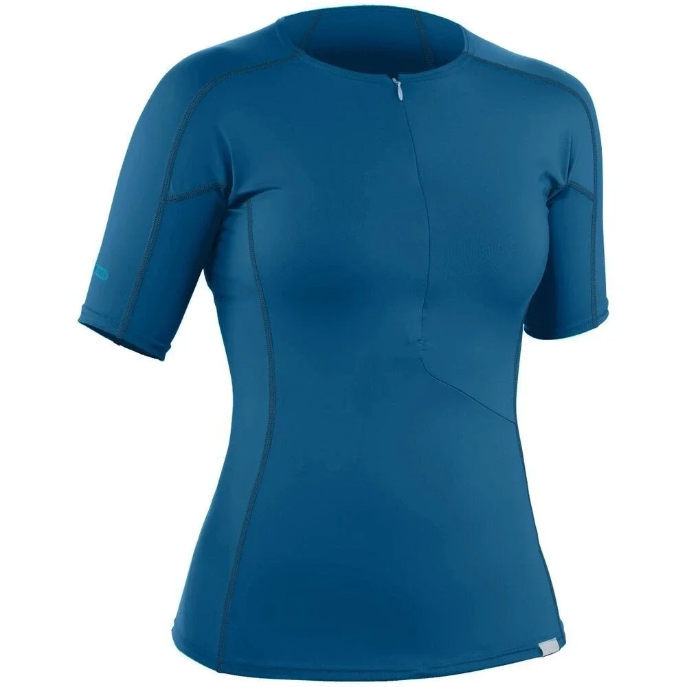 NRS‎ Women's H2Core Rashguard Short Sleeve Shirt XS Poseidon Dark Blue NEW